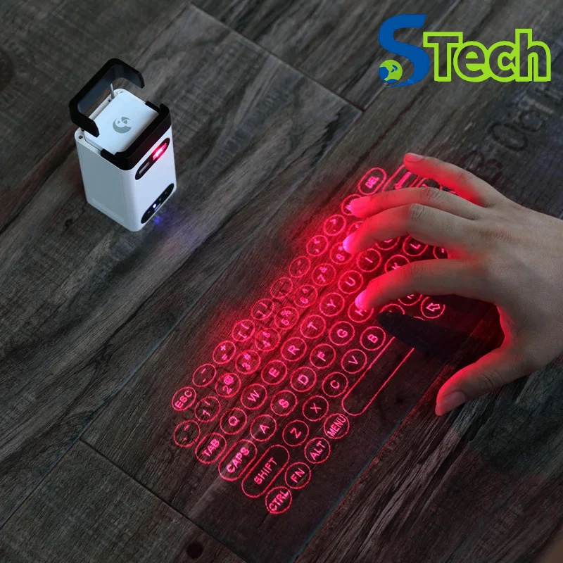 Teclado Laser Virtual Bluetooth Projeção Sem Fio Mini Touch Keyboard ...