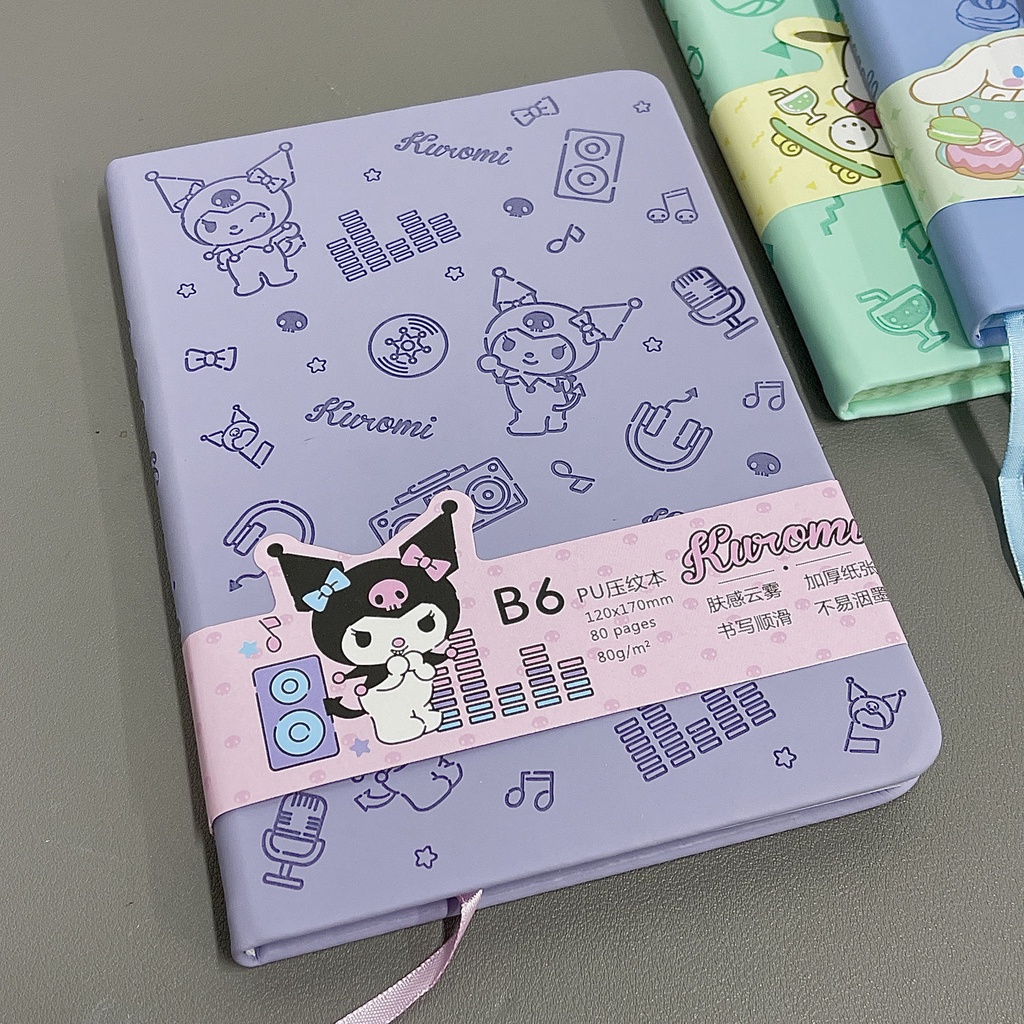 Sanrio Caderno Kuromi Corn Dog Diário em relevo Cartum Cute Notepad ...
