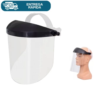 Protetor Facial Lente Incolor 8 Polegadas Com Suspensão Máscara Facial Viseira Transparente Proteção Epi
