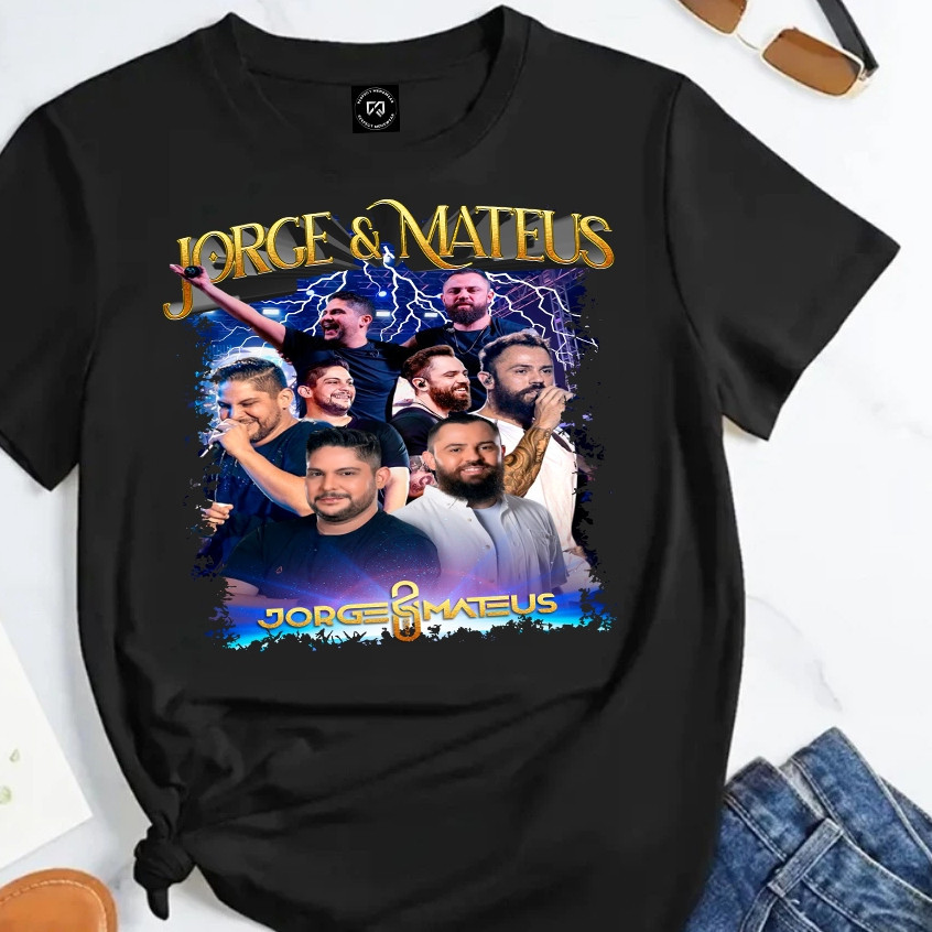 Blusa Jorge e Mateus Feminina Turne Brasil 2025 Camiseta Vintage ...