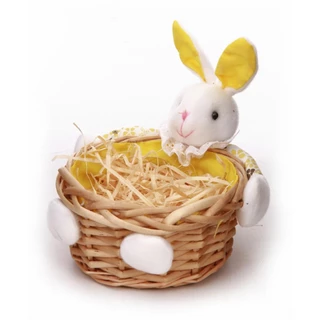 Cesto Coelho Forrado Sellik Sortido - 17 x 16 cm em Oferta na Shopee