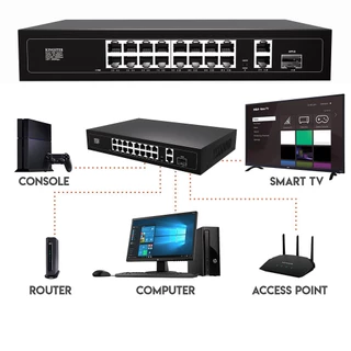Switch Kingster 16 Puertos 10/100/1000mbps Gigabit Desktop Tp-link