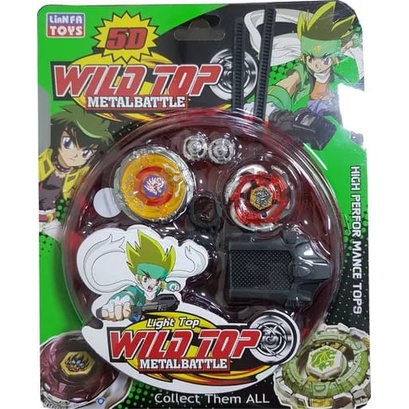 Kit com 4 pioes beyblade fight top metal lancador toy king