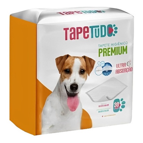 Tapete Higiênico Super Absorvente Tapetudo 80 X 60cm - 30 Un