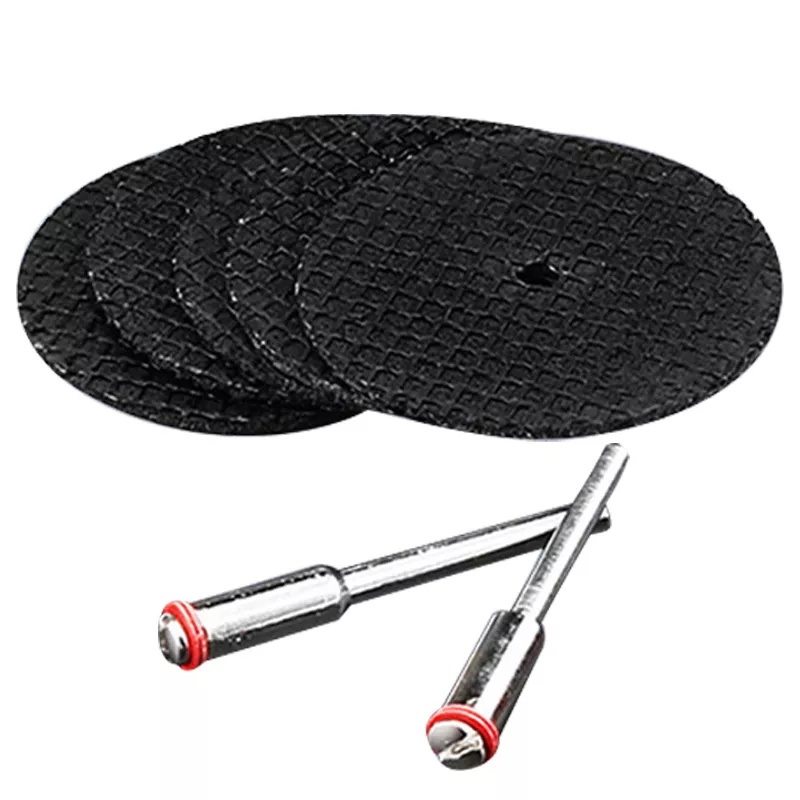 10 Discos De Fibra 32mm + 2 Hastes 3mm Acessório P/ Micro Retífica