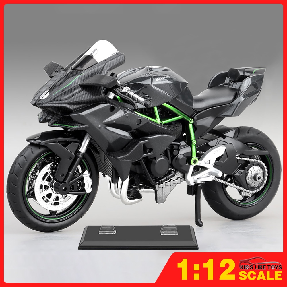 1/9 kawasaki h2r liga de corrida motocicleta alta simulação metal