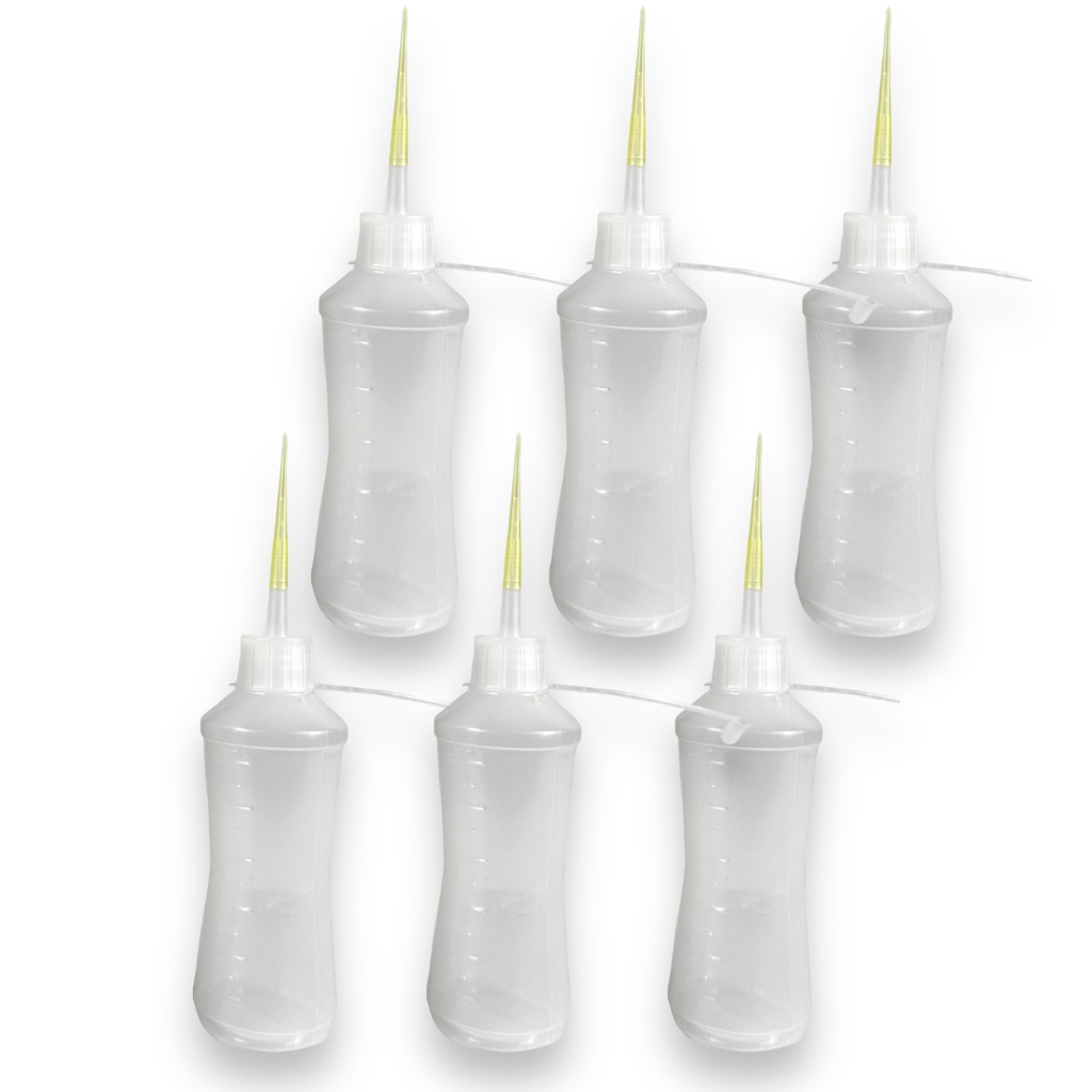 Kit 6 Tubo Almotolia Aplicador Para Líquidos 120ml Bico Reto