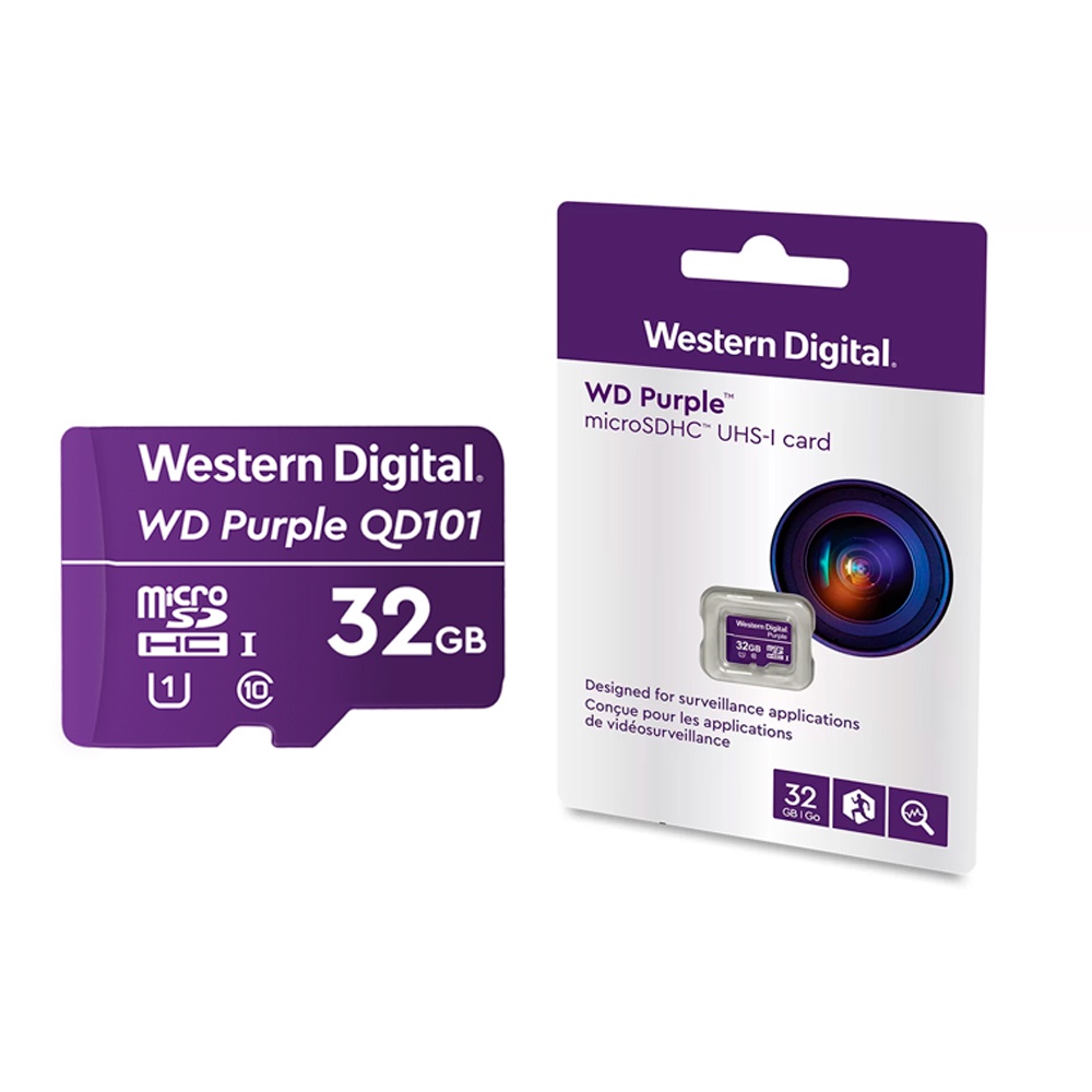 Cartão de Memória Intelbras Micro SD 32GB 16TBW Western Digital Purple