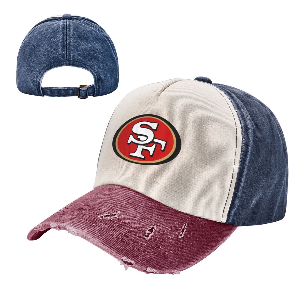 NFL São Francisco 49ers Costas De Malha Masculina Estruturadas De Baixa  Coroa Snapback Ajustável