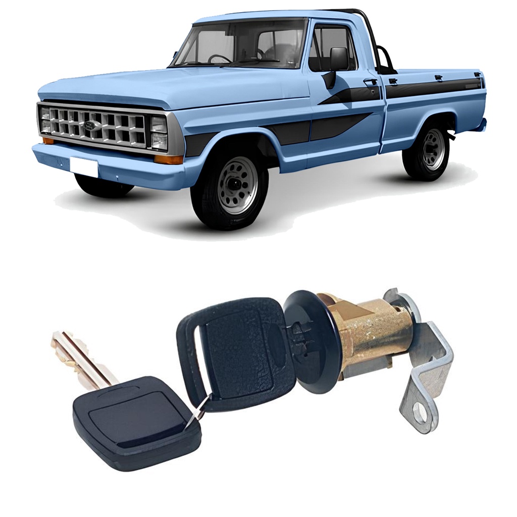 Cilindro Porta Dianteira F100 F1000 F4000 F11000 F13000 72 a 91 Com Chaves