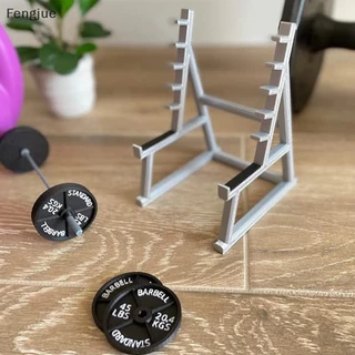 Fengjue 1Set Criativo Porta Caneta Barbell Rack Mini Squat Ornamento Com Barbells E Pesos Funny Weightlifg Gift Desk Organizer BR