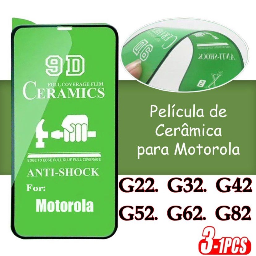 Película Cerâmica 9d 3D Motorola Gel Hidrogel Flexível G22 G32 G42 G52 G62 G82