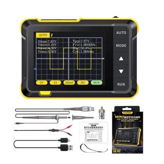 Mini Osciloscópio Digital Portátil DSO152 200khz + Ponta de Prova X10 P6100