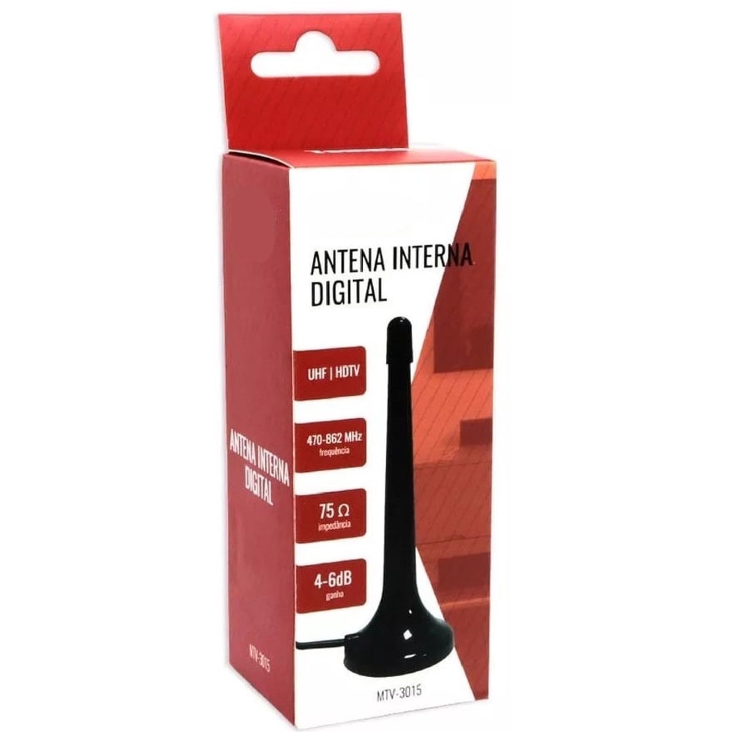 Mini Antena Digital Interna Hdtv Uhf Tomate - Mtv-3015