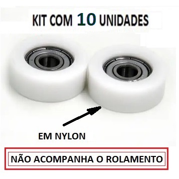 KIT com 10 SUPORTES (CALÇOS) para ROLAMENTO 608