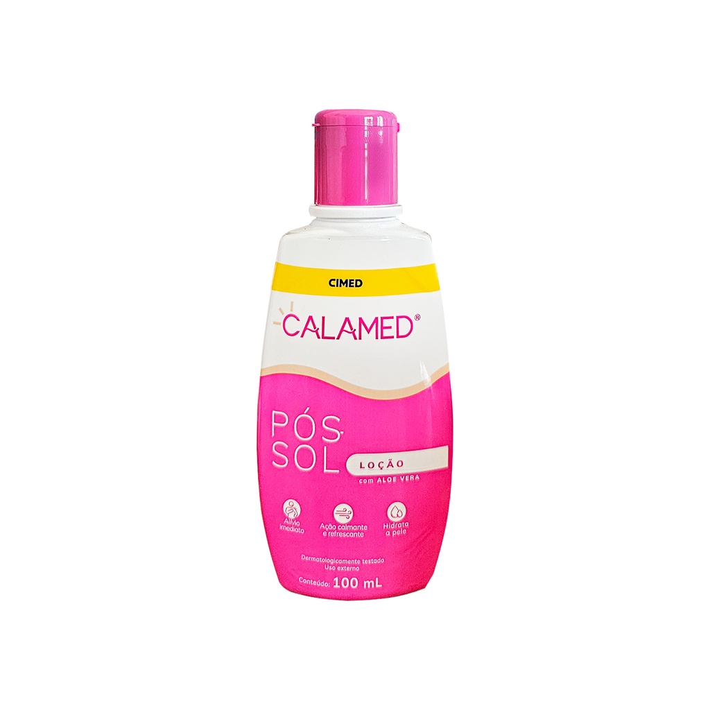 LOÇÃO PÓS SOL CALAMED 100ML - HIDRATA E ALIVIA ALOE VERA | Shopee Brasil
