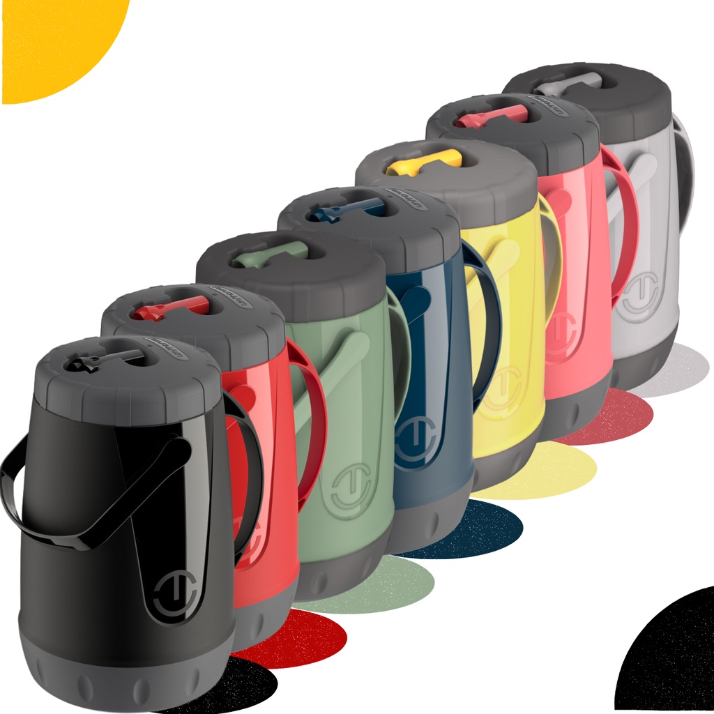 Garrafa Térmica Jarra Pavia 2,5l Unitermi com Alça Dupla e Bico Dosador Tereré Chimarrão