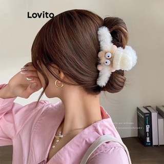 Lovito Grampos De Cabelo De Tricô Lisos E Fofos Para Mulheres LFA11126