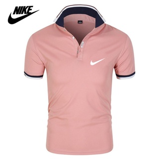 Marca Nike Summer Brand Camisa POLO de manga curta Cor Sólida