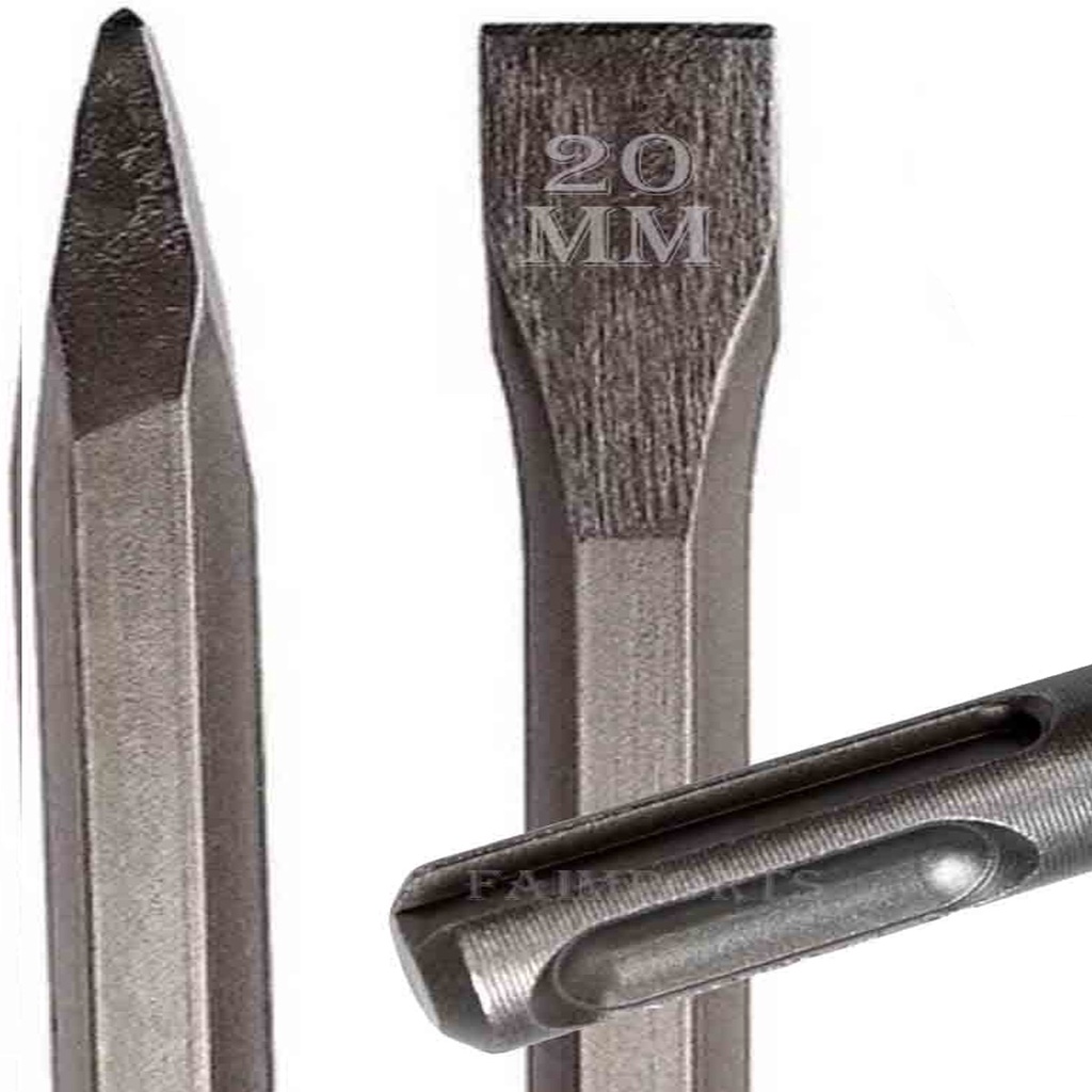 Talhadeira Ou Ponteiro Martelete 250mm Sds Plus Reforçada Compativel Makita Bosch Dewalt