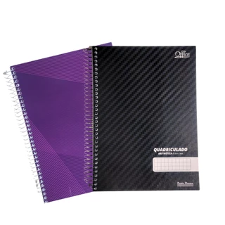 Caderno Quadriculado Office 80 Folhas 28cm x 21cm