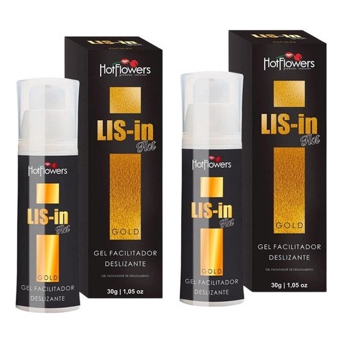 Kit com 2 Gel Lis-in Gold Extra Forte Lubrificante Dessensibilizante ...