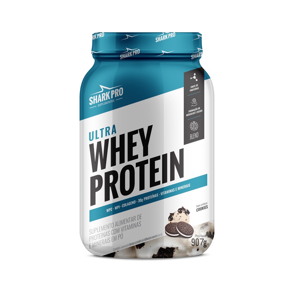 Ultra Whey Protein Sabor Cookies 907g Shark Pro
