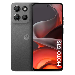 Smartphone Moto G15 256GB Grafite Vegan Leather Tela 6.7 Câmera Dupla 50MP Selfie 8MP Dual Chip Android 15 Motorola