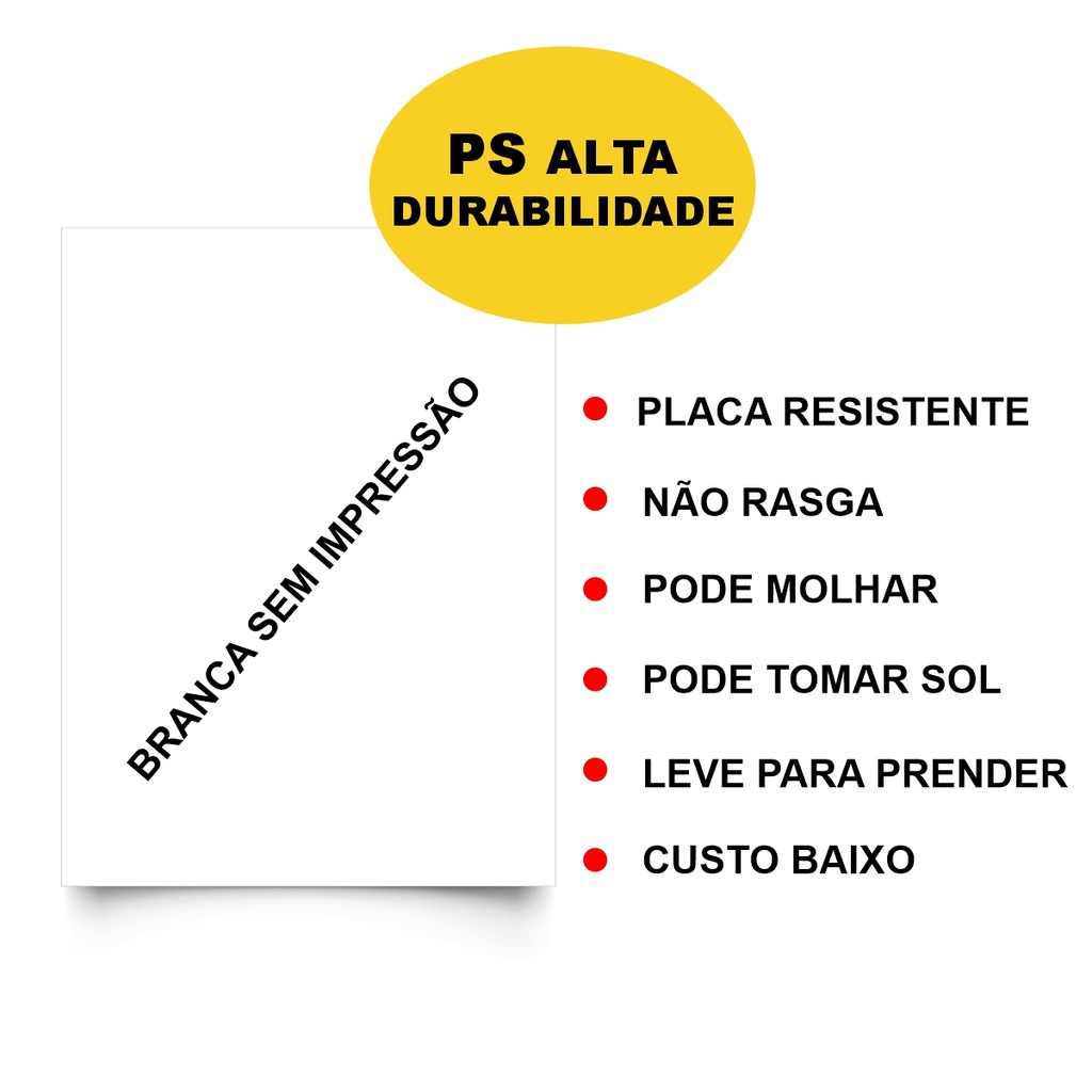 Chapa Placa PS Poliestireno Branca Inteira 2,0mx1,0m em PS de 1mm e 0 ...