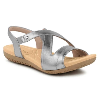Sandália Rasteira Feminina Elástico Prata Aço Usaflex R1804 em Oferta na Shopee