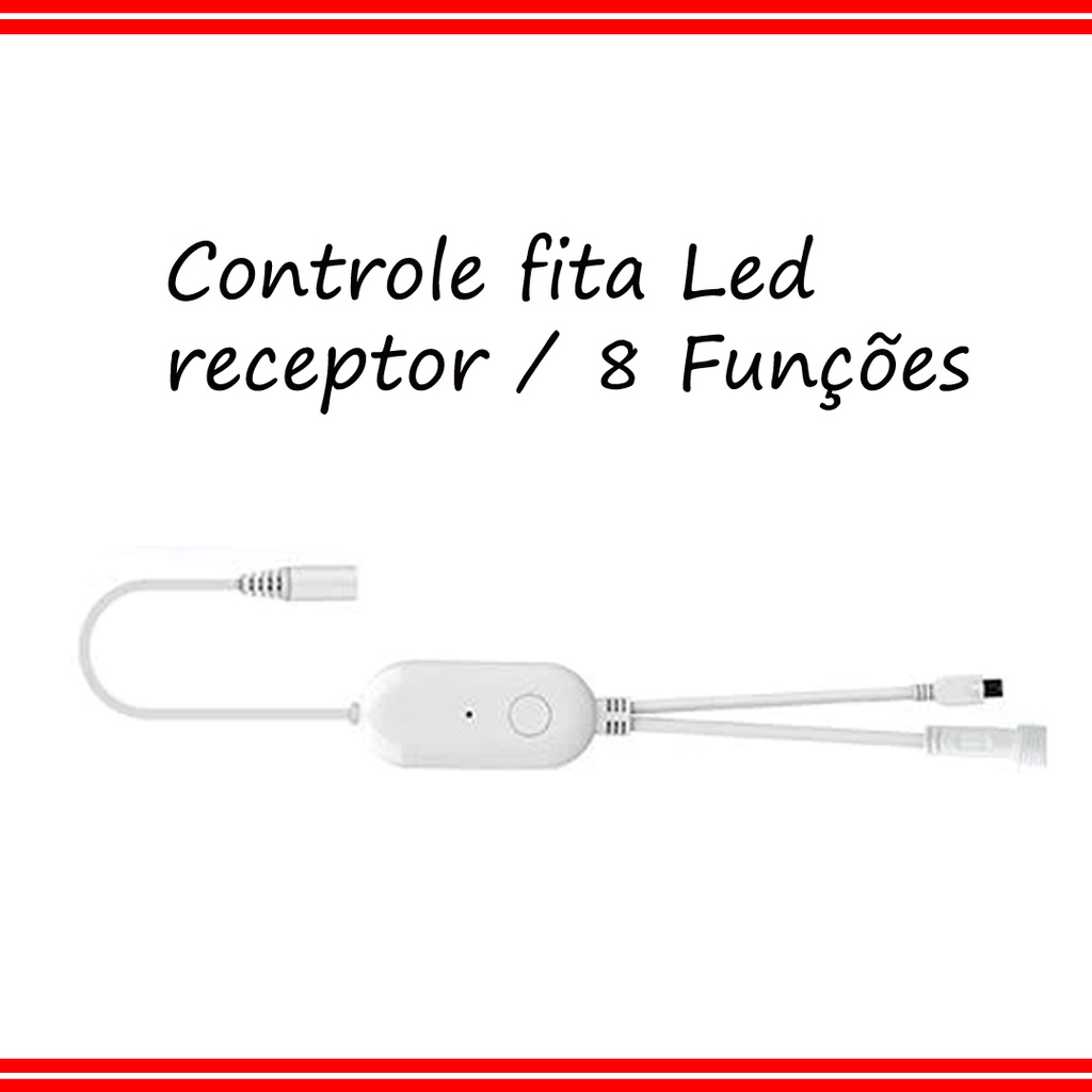Cabo Conector Controlador para Fita Led Smart Fio Branco Alto Alcance de Sinal