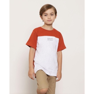 Camiseta Infantil Manga Curta Marrom