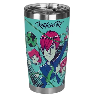 Copo Térmico Gluck Rock in Rio Lucky Future Synth Mint