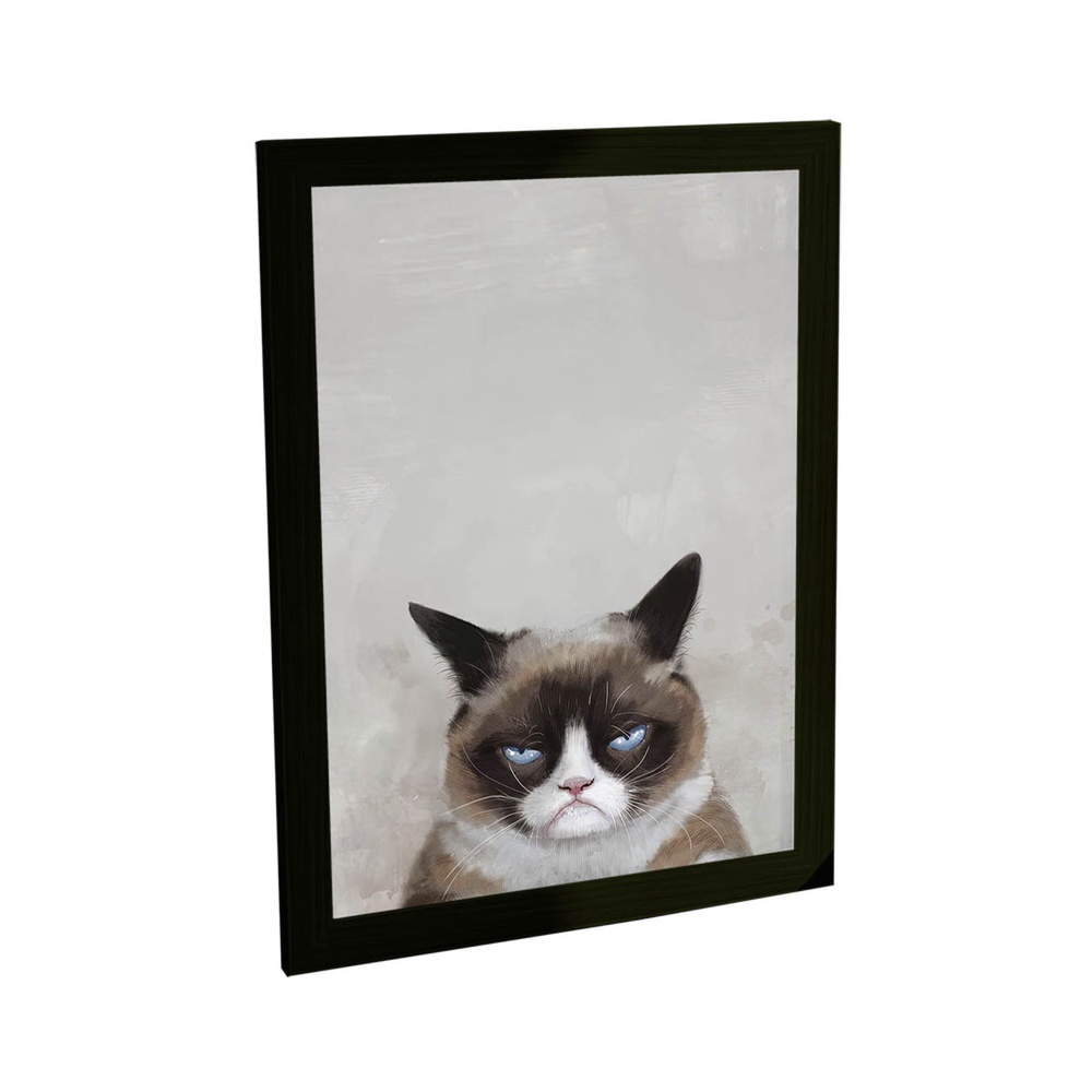 Quadro Decorativo A4 Engraado Gato Ranzinza Grumpy Cat Meme | Shopee Brasil