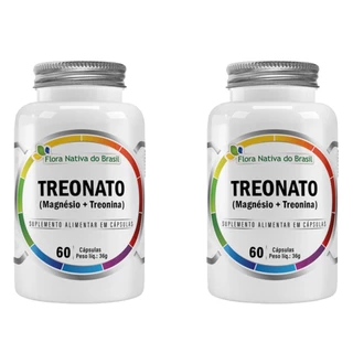 Kit 2x Magnésio L Treonato Puro Concentrado 120 Cápsulas 600mg Flora Nativa do Brasil