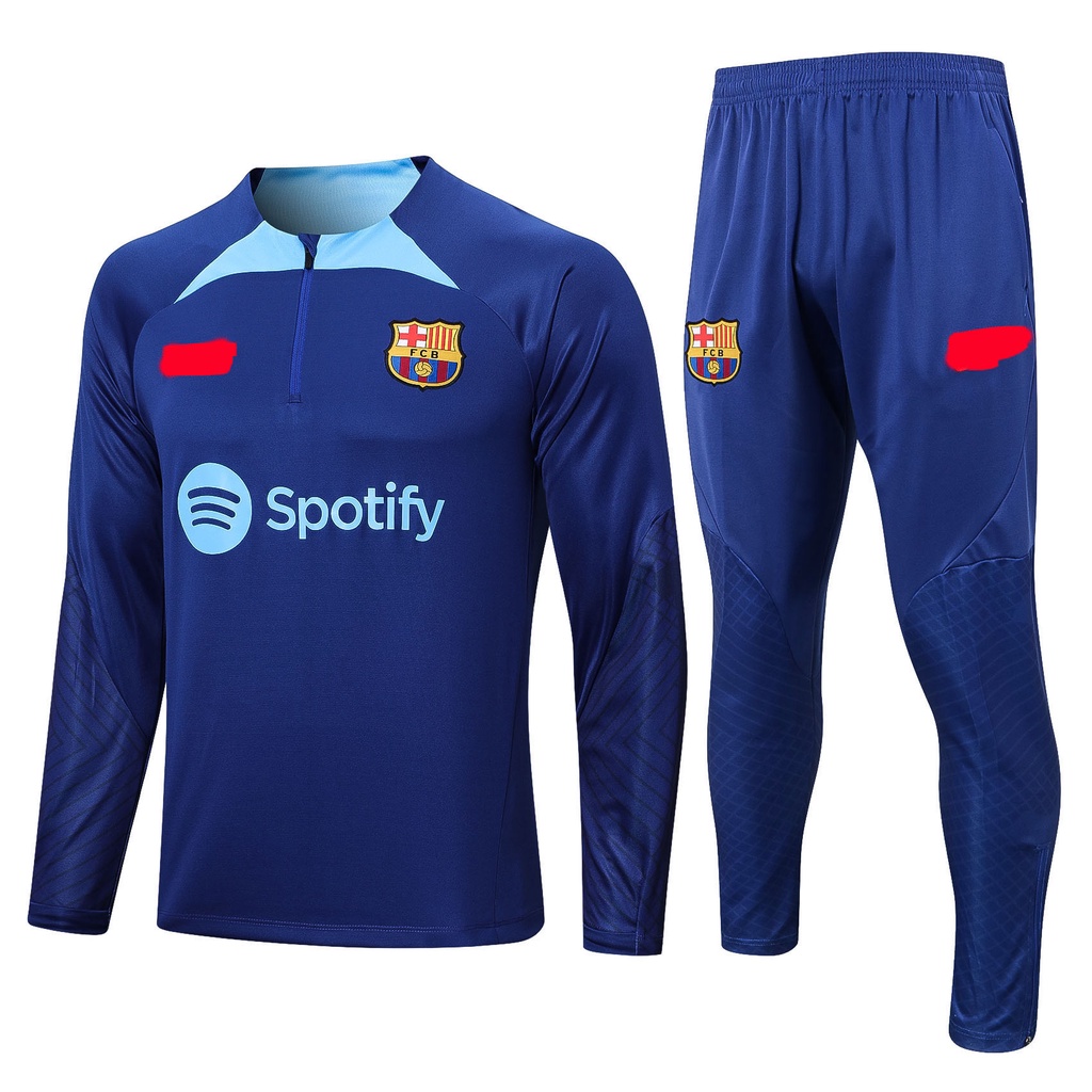 Conjunto De Time 2022/23 FC Barcelona Camisa Azul Da Equipe De Futebol ...