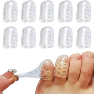 5 PARES - Protetor De Dedos Dos Pés Silicone Transparente Dedeira Respirável