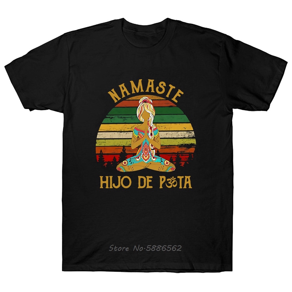 Namaste Hijo De Puta Yoga T Shirt Vintage Gift Para Homens