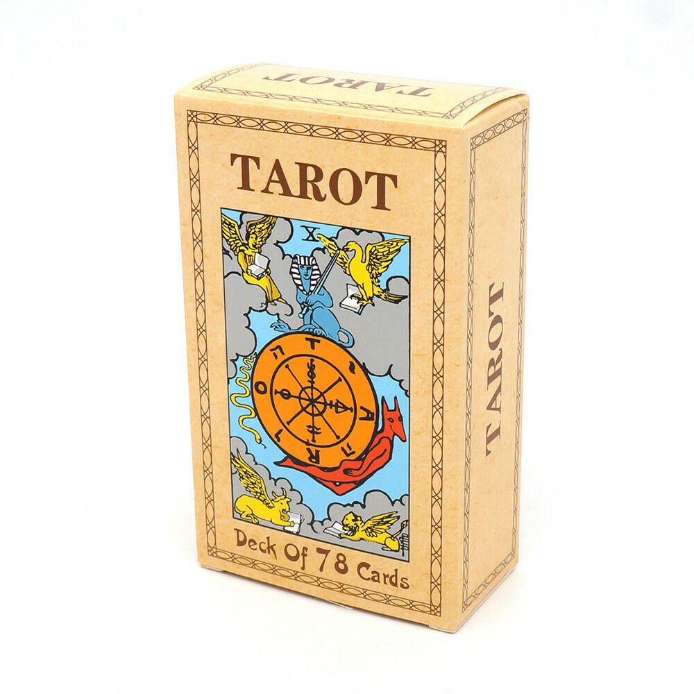 Alta qualidade do jogo de tarô dourado, 12x7, com guia de papel, cartas  clássicas adivinhação, versão Inglês