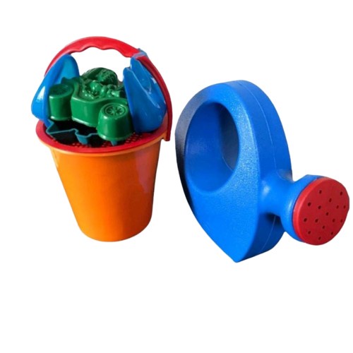 Kit Baldinho Praia 7pçs Brinquedo Infantil + Regador Criança
