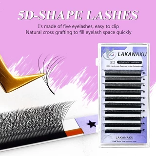LAKANAKU 5D Cilios Extensão De Cílios Em Forma De W Automática D Curl Volume Individual