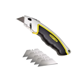 Estilete de Segurança Lâmina Trapezoidal Alumínio 18mm c/5 lâminas
