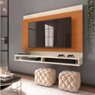 Painel Ripado Madeira Mdf Premium 2,7mx55cm Parede Tv Sala