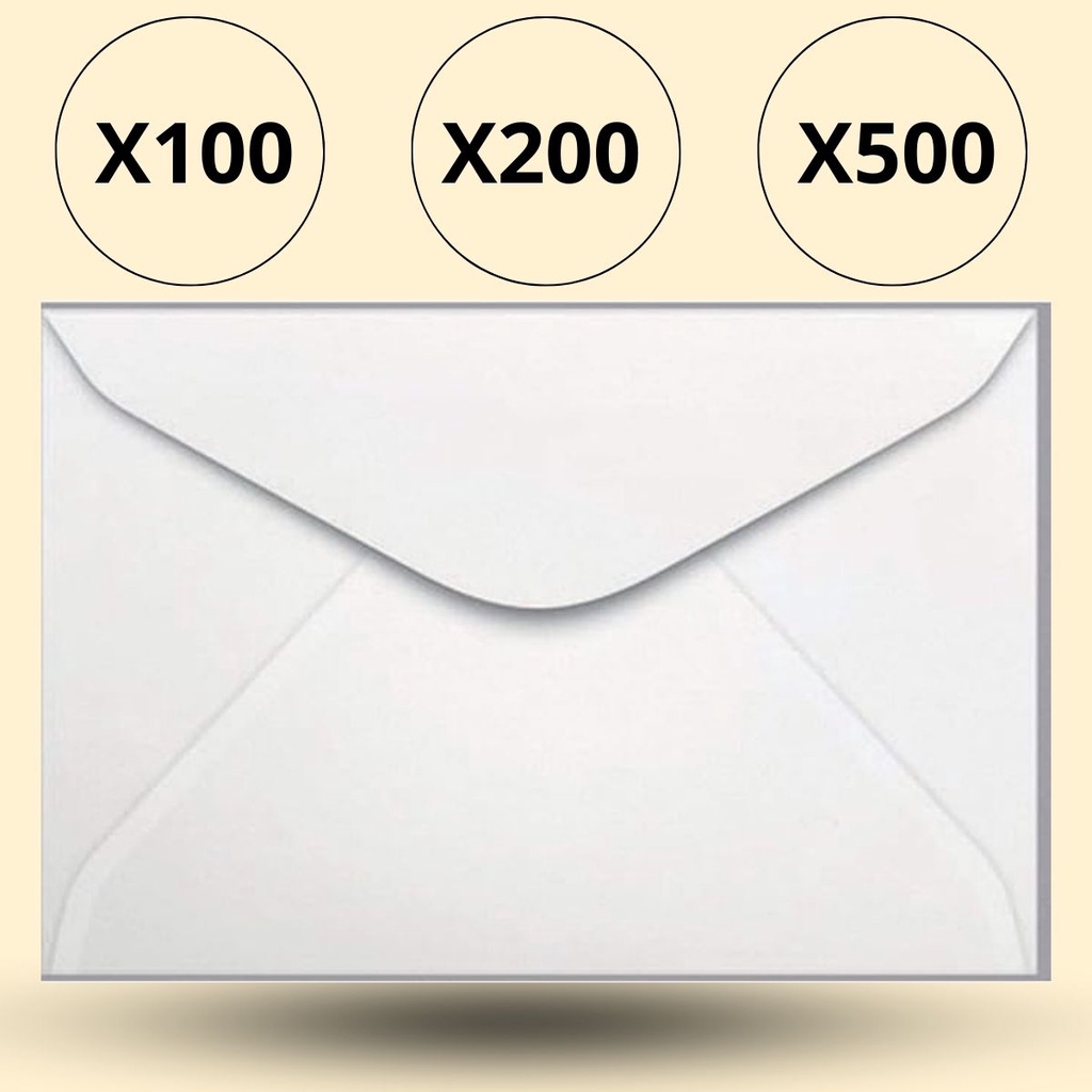 Kit Envelope Carta Branco 114 mm x 162 mm Sem RPC/ CEP