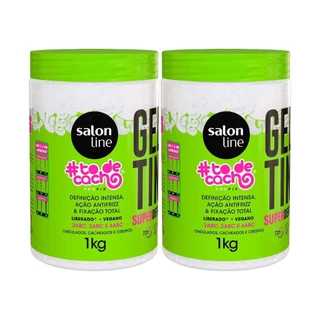 KIT C/2 GELATINA SUPER DEFINIÇÃO TO DE CACHO SALON LINE 1KG