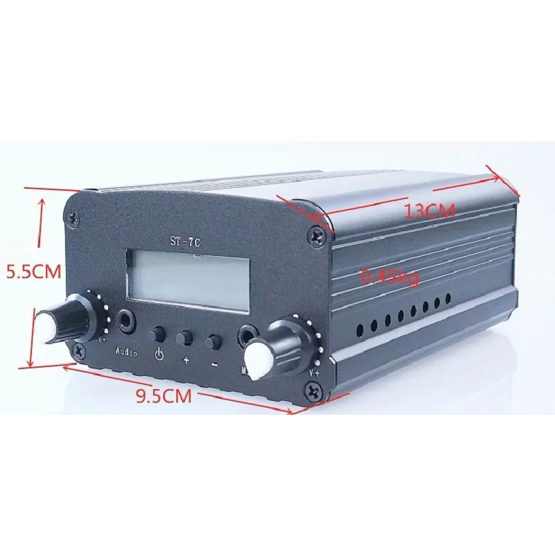 Novo Transmissor De Áudio De 1W/7W ST-7C fm Rádio De Transmissão