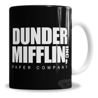 Caneca De Cerámica The Office Dunder Mifflin Negro - Con