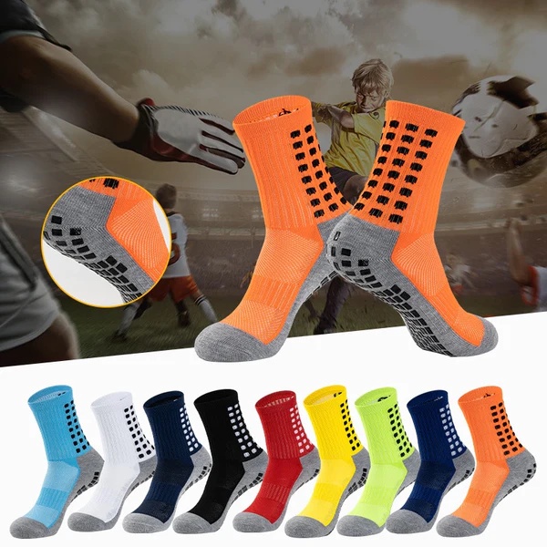 Meias antiderrapantes masculinas de futebol Meias longas atléticas Meia absorventes esportivas para basquete, futebol, voleibol, corrida, trekking, caminhada, jogador