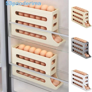 PAODERIMA Porta Ovos De Rolagem Automática , 30 Grades Caixa Para Armazenamento De Frigoríficos De Grande Capacidade , Prática Economia De Espaço Dedicado Em Rolo De Plástico Uso Doméstico