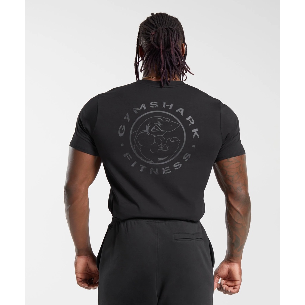 Nova Camiseta GYMSHARK HEAVY METAL UK Para Treinamento De Fitness Masculino  De Manga Curta De Algodão Com Absorção De Umidade